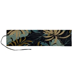 Fashionable Seamless Tropical Pattern With Bright Red Blue Plants Leaves Roll Up Canvas Pencil Holder (l) by Wegoenart