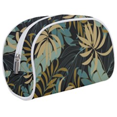 Fashionable Seamless Tropical Pattern With Bright Red Blue Plants Leaves Makeup Case (medium) by Wegoenart