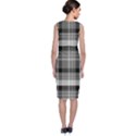 Black White Plaid Checked Seamless Pattern Classic Sleeveless Midi Dress View2