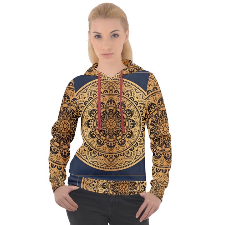 Luxury Mandala Background With Golden Arabesque Pattern Arabic Islamic East Style Premium Vector Women s Overhead Hoodie