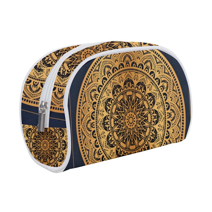 Luxury Mandala Background With Golden Arabesque Pattern Arabic Islamic East Style Premium Vector Makeup Case (Small)