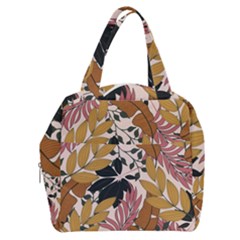 Fashionable Seamless Tropical Pattern With Bright Pink Green Flowers Boxy Hand Bag by Wegoenart