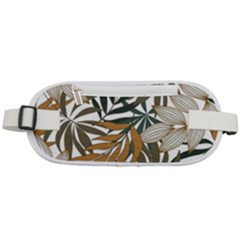 Trendy Seamless Tropical Pattern With Bright White Yellow Flowers Rounded Waist Pouch