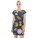 Italian Food Seamless Pattern Cap Sleeve Bodycon Dress View1