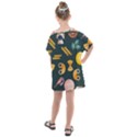 Italian Food Seamless Pattern Kids  One Piece Chiffon Dress View2