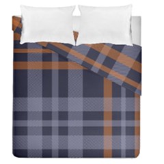 Seamless Pattern Check Fabric Texture Duvet Cover Double Side (queen Size)