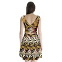 Original Seamless Tropical Pattern With Bright Reds Yellows Split Back Mini Dress  View2