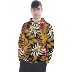 Original Seamless Tropical Pattern With Bright Reds Yellows Men s Pullover Hoodie