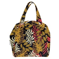 Original Seamless Tropical Pattern With Bright Reds Yellows Boxy Hand Bag by Wegoenart