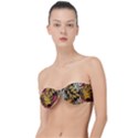 Original Seamless Tropical Pattern With Bright Reds Yellows Classic Bandeau Bikini Top  View1