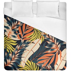 Original Seamless Tropical Pattern With Bright Orange Flowers Duvet Cover (king Size) by Wegoenart