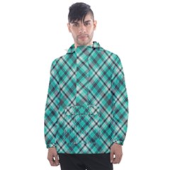 Tartan Scotland Seamless Plaid Pattern Vintage Check Color Square Geometric Texture Men s Front Pocket Pullover Windbreaker by Wegoenart