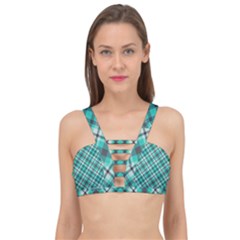 Tartan Scotland Seamless Plaid Pattern Vintage Check Color Square Geometric Texture Cage Up Bikini Top by Wegoenart