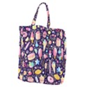 Cute Seamless Pattern With Colorful Sweets Cakes Lollipops Giant Grocery Tote View1