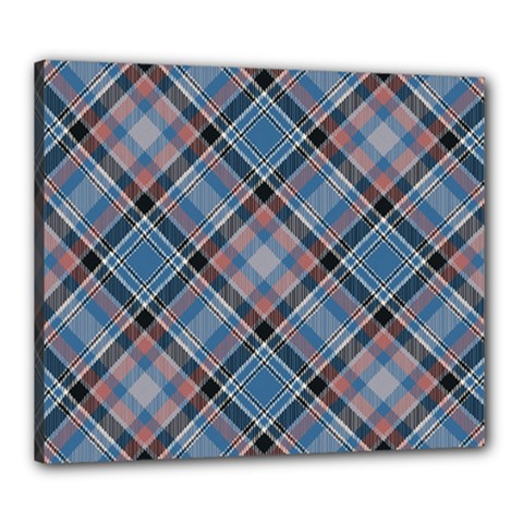 Tartan Scotland Seamless Plaid Pattern Vintage Check Color Square Geometric Texture Canvas 24  X 20  (stretched) by Wegoenart