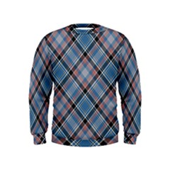 Tartan Scotland Seamless Plaid Pattern Vintage Check Color Square Geometric Texture Kids  Sweatshirt by Wegoenart