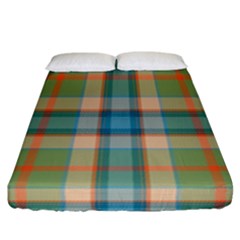 Tartan Scotland Seamless Plaid Pattern Vintage Check Color Square Geometric Texture Fitted Sheet (california King Size) by Wegoenart