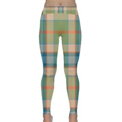 Tartan Scotland Seamless Plaid Pattern Vintage Check Color Square Geometric Texture Classic Yoga Leggings by Wegoenart