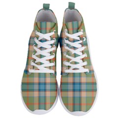 Tartan Scotland Seamless Plaid Pattern Vintage Check Color Square Geometric Texture Men s Lightweight High Top Sneakers by Wegoenart