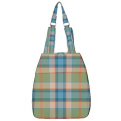 Tartan Scotland Seamless Plaid Pattern Vintage Check Color Square Geometric Texture Center Zip Backpack by Wegoenart