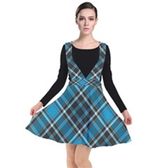 Tartan Scotland Seamless Plaid Pattern Vintage Check Color Square Geometric Texture Plunge Pinafore Dress by Wegoenart