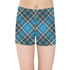 Tartan Scotland Seamless Plaid Pattern Vintage Check Color Square Geometric Texture Kids  Sports Shorts by Wegoenart