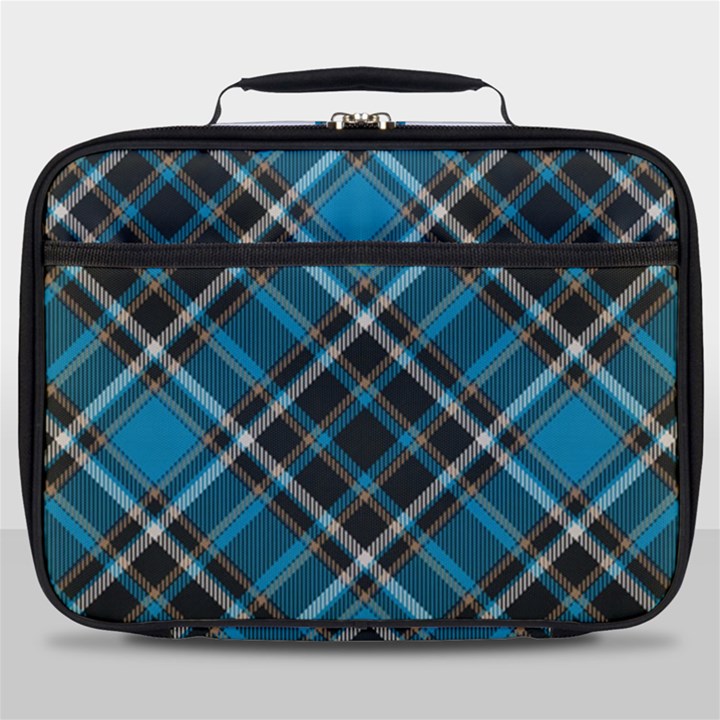 Tartan Scotland Seamless Plaid Pattern Vintage Check Color Square Geometric Texture Full Print Lunch Bag