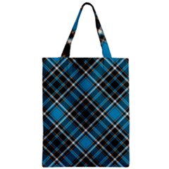 Tartan Scotland Seamless Plaid Pattern Vintage Check Color Square Geometric Texture Zipper Classic Tote Bag by Wegoenart