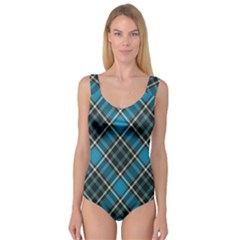 Tartan Scotland Seamless Plaid Pattern Vintage Check Color Square Geometric Texture Princess Tank Leotard  by Wegoenart