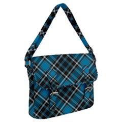 Tartan Scotland Seamless Plaid Pattern Vintage Check Color Square Geometric Texture Buckle Messenger Bag by Wegoenart