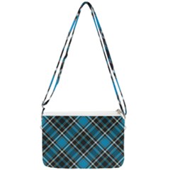 Tartan Scotland Seamless Plaid Pattern Vintage Check Color Square Geometric Texture Double Gusset Crossbody Bag by Wegoenart