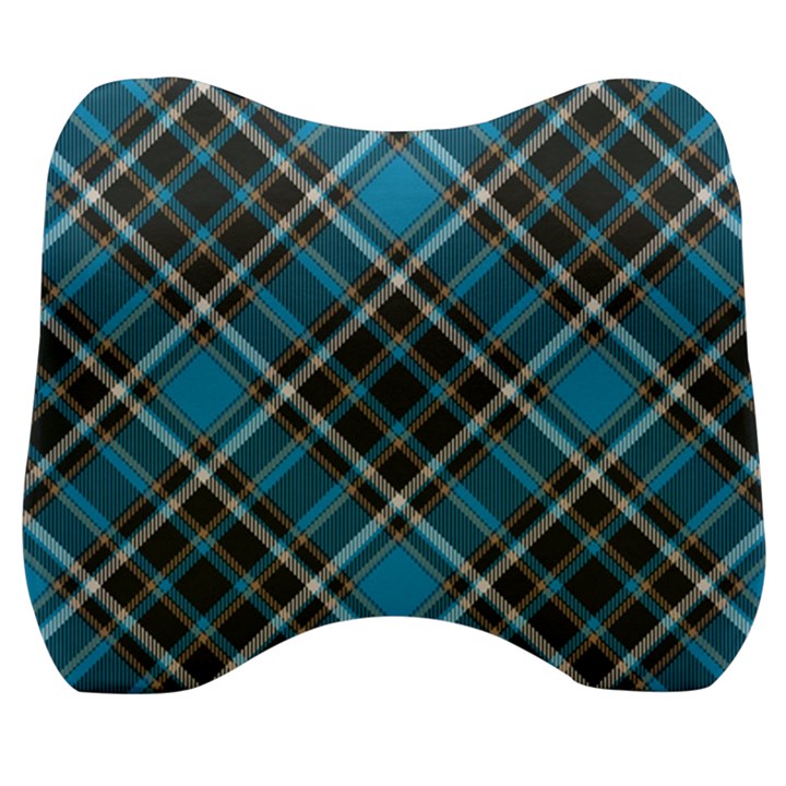 Tartan Scotland Seamless Plaid Pattern Vintage Check Color Square Geometric Texture Velour Head Support Cushion