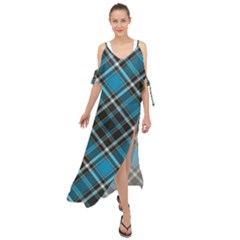 Tartan Scotland Seamless Plaid Pattern Vintage Check Color Square Geometric Texture Maxi Chiffon Cover Up Dress by Wegoenart