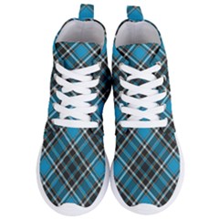 Tartan Scotland Seamless Plaid Pattern Vintage Check Color Square Geometric Texture Women s Lightweight High Top Sneakers by Wegoenart