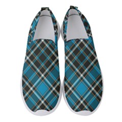 Tartan Scotland Seamless Plaid Pattern Vintage Check Color Square Geometric Texture Women s Slip On Sneakers by Wegoenart