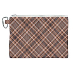 Tartan Scotland Seamless Plaid Pattern Vintage Check Color Square Geometric Texture Canvas Cosmetic Bag (xl)