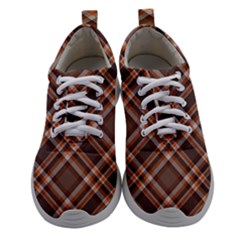 Tartan Scotland Seamless Plaid Pattern Vintage Check Color Square Geometric Texture Women Athletic Shoes by Wegoenart