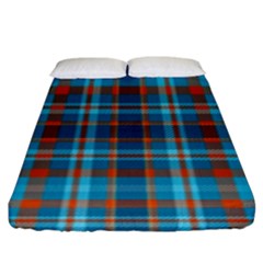 Tartan Scotland Seamless Plaid Pattern Vintage Check Color Square Geometric Texture Fitted Sheet (king Size) by Wegoenart