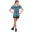 Tartan Scotland Seamless Plaid Pattern Vintage Check Color Square Geometric Texture Ruffle Collar Chiffon Blouse View2