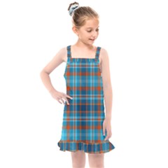 Tartan Scotland Seamless Plaid Pattern Vintage Check Color Square Geometric Texture Kids  Overall Dress by Wegoenart