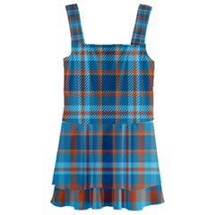 Tartan Scotland Seamless Plaid Pattern Vintage Check Color Square Geometric Texture Kids  Layered Skirt Swimsuit by Wegoenart