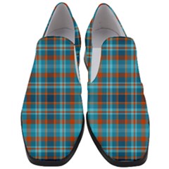 Tartan Scotland Seamless Plaid Pattern Vintage Check Color Square Geometric Texture Women Slip On Heel Loafers by Wegoenart