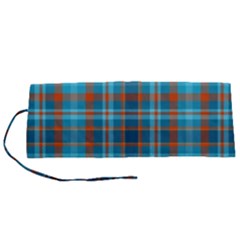 Tartan Scotland Seamless Plaid Pattern Vintage Check Color Square Geometric Texture Roll Up Canvas Pencil Holder (s) by Wegoenart