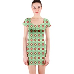 Df Bruce Willheard Short Sleeve Bodycon Dress by deformigo