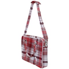 Red Abstract Check Textile Seamless Pattern Cross Body Office Bag