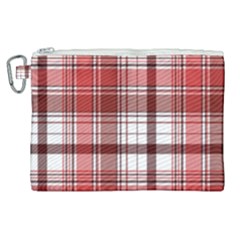 Red Abstract Check Textile Seamless Pattern Canvas Cosmetic Bag (xl) by Wegoenart