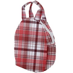 Red Abstract Check Textile Seamless Pattern Travel Backpacks