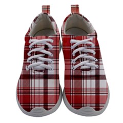 Red Abstract Check Textile Seamless Pattern Women Athletic Shoes