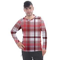 Red Abstract Check Textile Seamless Pattern Men s Pique Long Sleeve Tee