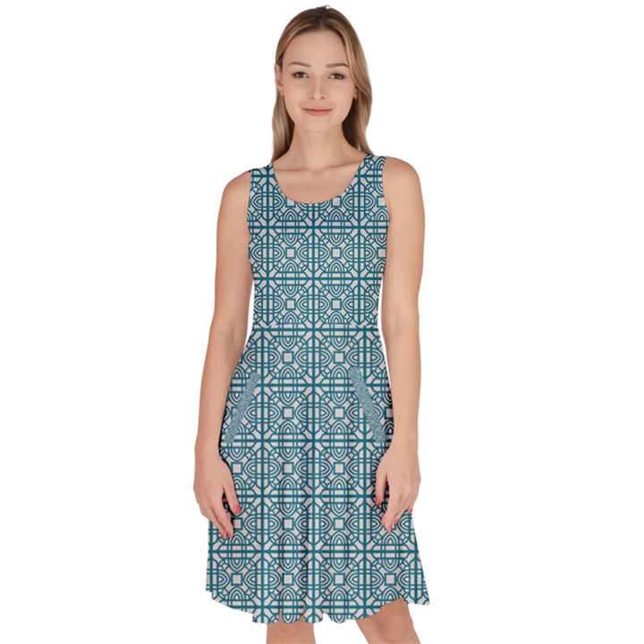 DF Tadeo Di Palma Knee Length Skater Dress With Pockets